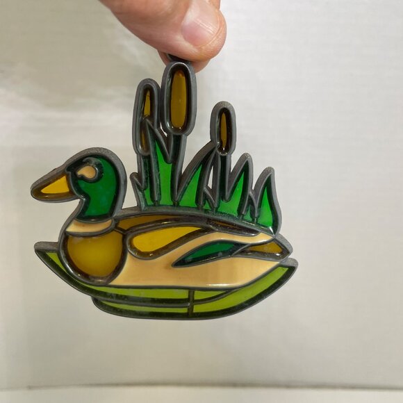 Stained Glass Cardinal & Mallard Duck Suncatchers Nature-Inspired Decor Handcraf - Picture 5 of 13